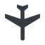 Down, normal, solid, dot, plane, airplane, pictogram, dot-50, transportation, air, air-transportation, dot-air-transportation icon