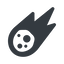 Left, normal, solid, horizontal, mirror, star, space, asteroid, meteoroid, impact, nasa, esa, jaxa, shooting, shooting-star, c-type, s-type, m-type, neo, asteroid-solid icon