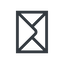 Left, normal, solid, envelope, mail, message, email, dot, pictogram, dot-50, dot-mail icon