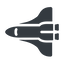 Left, normal, solid, space, nasa, shuttle, spacecraft, orbiter, satellite, space-shuttle, astronaut, discovery, atlantis, columbia, challenger, rocket, space-shuttle-solid icon