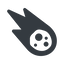 Up, normal, solid, horizontal, mirror, star, space, asteroid, meteoroid, impact, nasa, esa, jaxa, shooting, shooting-star, c-type, s-type, m-type, neo, asteroid-solid icon