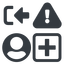 Solid, logo, icon, horizontal, mirror, icons, four, art, four-icons icon