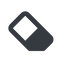 Normal, solid, horizontal, mirror, remove, eraser, erase, rubber icon