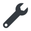 Up, normal, solid, spanner, wrench, tool, mechanics, mechanical, repair, spanner-solid icon