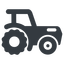 Normal, solid, tractor, farm, land, farming, agriculture, farmer, tractor-solid icon