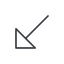 Thin, line, down, arrow, corner, arrow-corner-thin icon