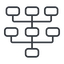 Thin, line, down, tree, folders, database, storage, data, structure, data-structure, algorithm, trees, data-structure-thin icon