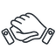 Thin, line, down, business, hand, handshake, shake, agreement, deal, hands, shaking, agree, handshake-thin icon
