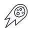 Thin, line, right, horizontal, mirror, star, space, asteroid, meteoroid, impact, nasa, esa, jaxa, shooting, shooting-star, c-type, s-type, m-type, neo, asteroid-thin icon