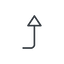 Thin, line, right, sign, confirm, horizontal, mirror, arrow, key, submit, send, return, enter, return-sign, return-sign-thin icon