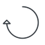 Thin, line, right, horizontal, mirror, arrow, reload, refresh, undo, redo, undo-thin, restore icon