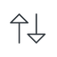 Thin, line, right, arrow, update, change, switch, select, revert, double, double-arrow, change-thin icon