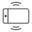Thin, line, right, solid, iphone, phone, mobile, android, gsm, smartphone, cell, bell, ring, ringing, ringtone, smartphone-ringing-thin icon
