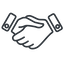 Thin, line, up, horizontal, mirror, business, hand, handshake, shake, agreement, deal, hands, shaking, agree, handshake-thin icon