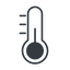 Thin, line, horizontal, mirror, temperature, thermometer, cold, heat, hot, thermometer-thin icon