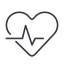 Thin, line, rate, medical, heart, medic, beating, beat, monitor, pulse, beating-heart-thin, beating-heart icon