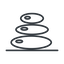Thin, line, spa, zen, cairn, stone, stones, cairn-thin icon