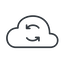 Thin, line, upload, update, data, cloud, sync, synchronize, cloud-sync-thin, cloud-sync icon