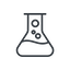Thin, line, up, bubble, bubbles, graduated, erlenmeyer, chemical, flask, lab, laboratory, chemistry, potion, glassware, conical, bubbling, boiling, bulbous, erlenmeyer-bubbling-alt-thin icon