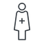 Thin, line, nurse, medical, healthcare, health, female, medic, female-nurse, doctor, hospital, female-nurse-thin icon
