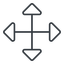 Thin, line, up, arrow, direction, expand, arrows, move, move-thin icon
