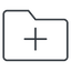 Line, add, new, folder, directory, create, new-folder, new-folder-thin icon