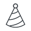 Thin, line, new, party, birthday, hat, new-year, year, party-hat, party-hat-thin icon