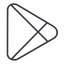 Thin, line, logo, brand, google, brands, playstore, play, store, android, application, playstore-thin icon
