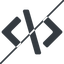 Thin, line, down, solid, horizontal, mirror, code, prohibited, html, text, editor, source, source-code, xml, code-solid icon