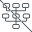 Thin, line, down, prohibited, tree, folders, database, storage, data, structure, data-structure, algorithm, trees, data-structure-thin icon