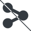 Thin, line, down, social, network, prohibited, link, share, sharing, share-solid icon