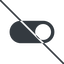 Thin, line, down, solid, setting, prohibited, apple, on, off, ios, switch, button, radio, switch-solid icon