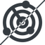 Thin, line, left, prohibited, gps, place, radar, localisation, radar-alt-solid, radar-alt, sonar icon
