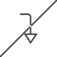 Thin, line, left, sign, confirm, arrow, prohibited, key, submit, send, return, enter, return-sign, return-sign-thin icon