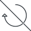 Thin, line, right, horizontal, mirror, arrow, prohibited, reload, refresh, undo, redo, undo-thin, restore icon