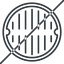 Thin, line, right, prohibited, manhole, sewer, sewer-manhole, metal, cover, manhole-thin icon
