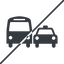 Thin, line, horizontal, mirror, car, vehicle, transport, prohibited, bus, dot, ground, transportation, ground-transportation, dot-ground-transportation icon