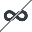 Thin, line, horizontal, mirror, symbol, prohibited, math, mathematics, mathematical, infinity, always, infinite, maths, loop, infinity-solid icon
