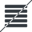 Thin, line, solid, horizontal, mirror, prohibited, menu, burger, text, align, alignment, editor, justify, justify-align, align-justify, justify-align-solid icon