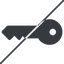 Thin, line, up, horizontal, mirror, prohibited, unlocked, unlock, locked, lock, key, access, security, key-solid icon