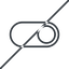 Thin, line, up, horizontal, mirror, setting, prohibited, apple, on, off, ios, switch, button, radio, switch-thin icon