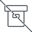 Thin, line, prohibited, archive, back-up, archive-thin icon