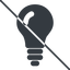 Thin, line, up, prohibited, light, bulb, brainstorming, creativity, idea, tip, lamp, bulb-solid icon