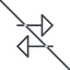 Thin, line, up, arrow, prohibited, update, change, switch, select, revert, double, double-arrow, change-thin icon
