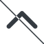 Thin, line, up, arrow, direction, prohibited, chevron, chevron-solid icon