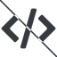 Thin, line, up, solid, code, prohibited, html, text, editor, source, source-code, xml, code-solid icon