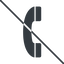 Thin, line, up, prohibited, phone, call, dial, number, dot, telephone, pictogram, dot-50, dot-telephone icon