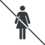 Thin, line, woman, prohibited, human, dot, toilets, pictogram, dot-50, wc, women, women-toilets, dot-women-toilets icon