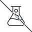 Thin, line, up, prohibited, bubble, bubbles, graduated, erlenmeyer, chemical, flask, lab, laboratory, chemistry, potion, glassware, conical, bubbling, boiling, bulbous, erlenmeyer-bubbling-alt-thin icon