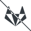 Thin, line, solid, brand, social, network, prohibited, brands, repo, gitlab, gitlab-alt, gitlab-alt-solid, wolf icon